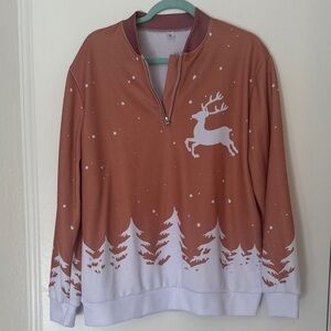 Men's Brown Reindeer Sweater